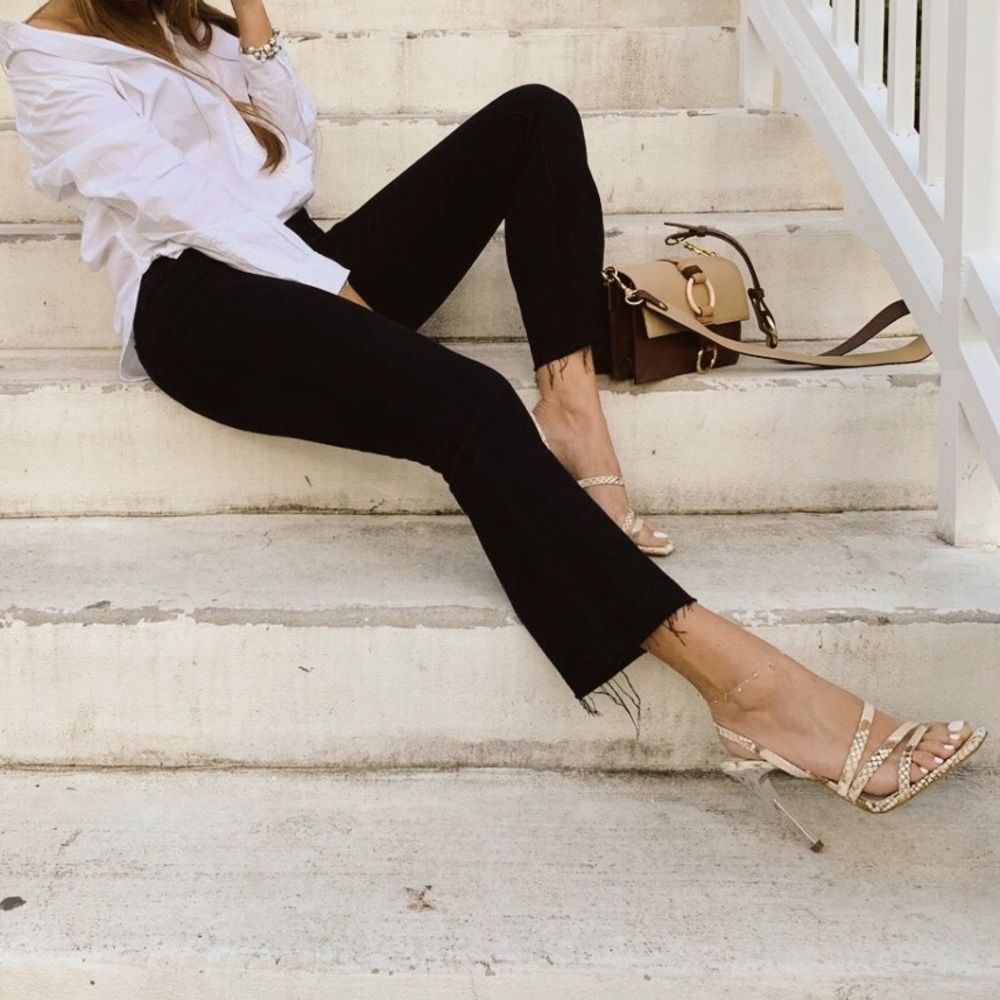 Zara strap sandals , square toe,